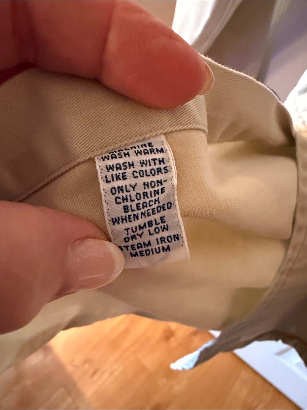 Ralph Lauren “Blake” Men's Button-Down Oxford Shirt - Khaki with Navy Pony - Picture 5 of 5